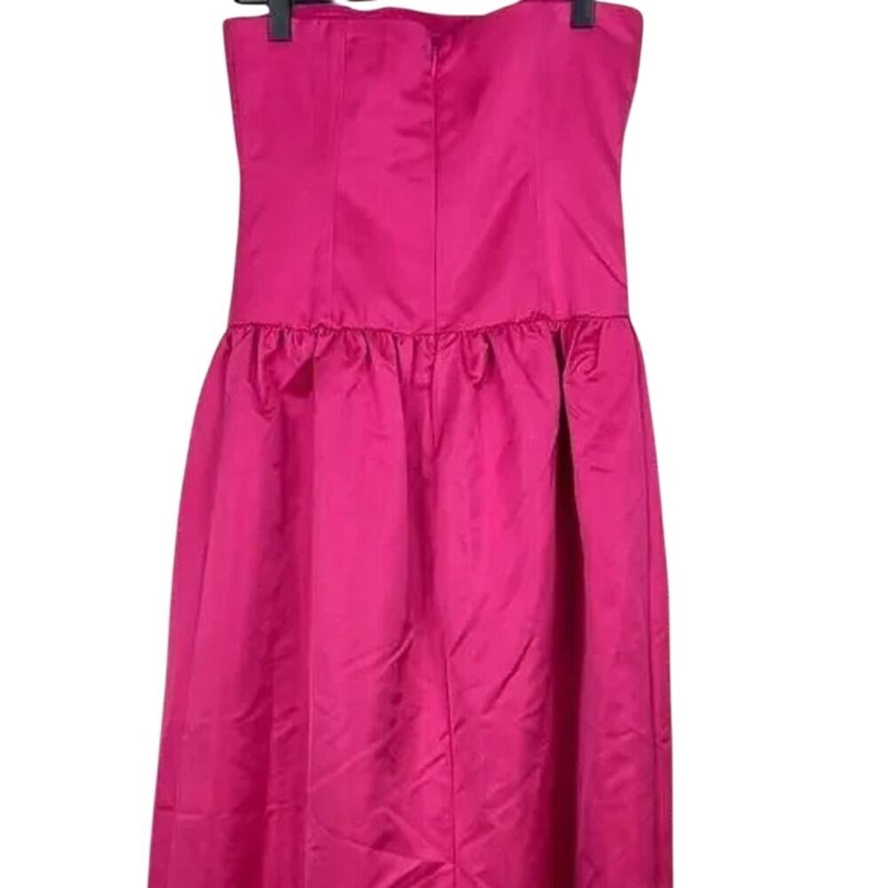 NWT WeWoreWhat Corset Bodice Side LegSlit Feathered Sleeveless Maxi Dress 2 Pink - Picture 6 of 16